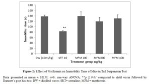 Picture of Figure 2: Effect of Metformin on Immobility Time of Mice in Tail Suspension Test